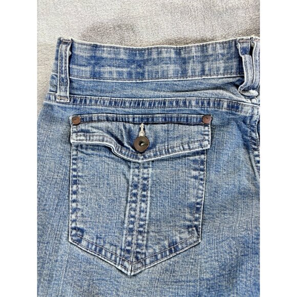 Lee Jeans Women's 14 Short blue light washed denim stretch w/ comfort wasitband - Picture 5 of 9